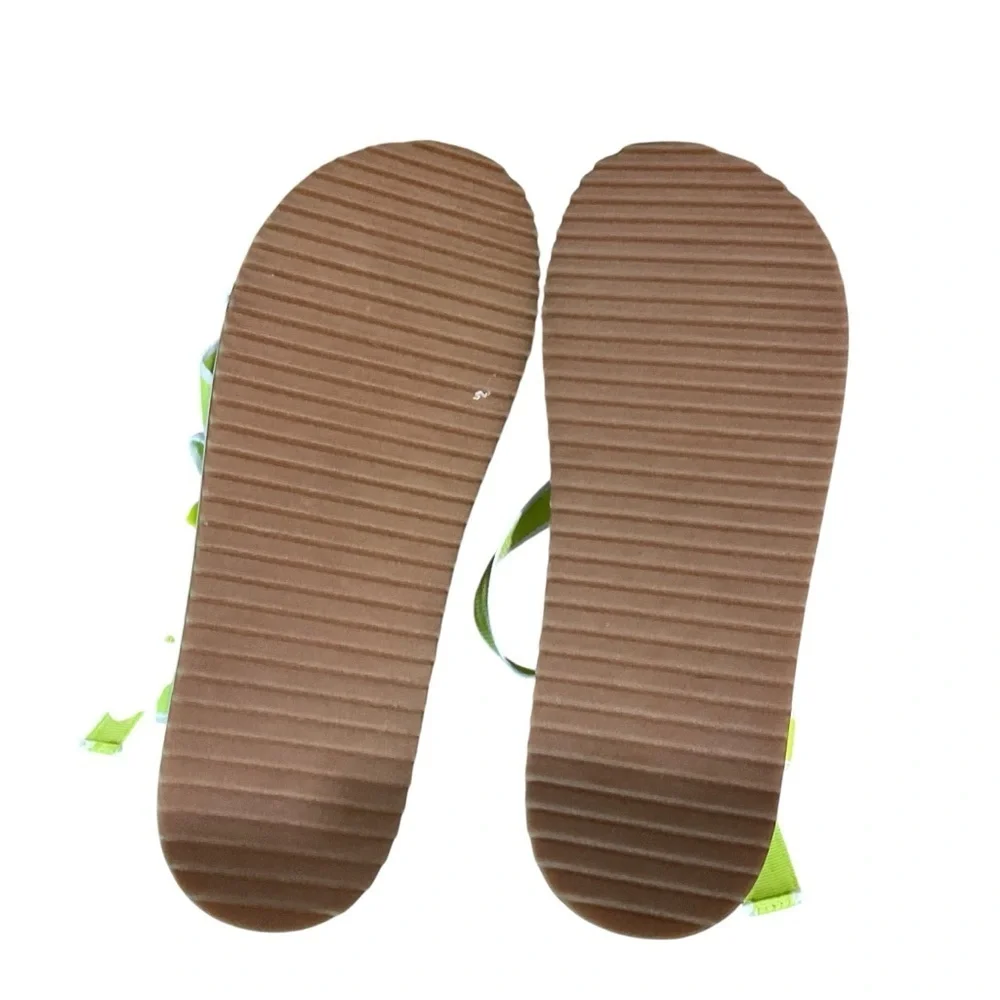 Lucky Brand Neon Green Strappy Platform Sandals Size 9.5 - Picture 4 of 8